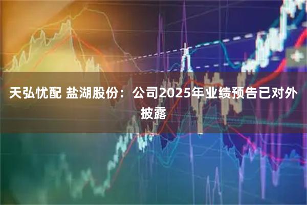 天弘忧配 盐湖股份：公司2025年业绩预告已对外披露