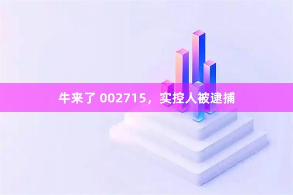 牛来了 002715，实控人被逮捕