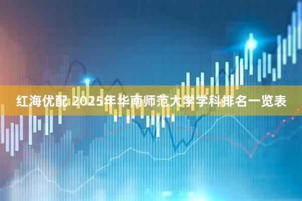 红海优配 2025年华南师范大学学科排名一览表